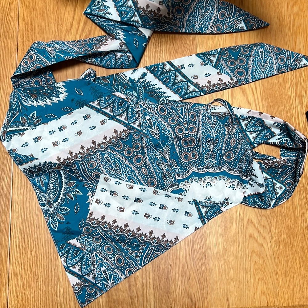 Shein crop tie top